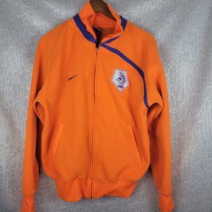 Nike Nederland KNVB Soccer Club Orange Zip Up Sweater Size Large